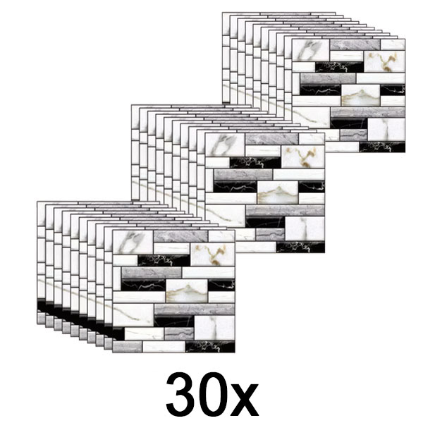 3x Vinilos de pared 3D imitiación mármol (10 unidades) | MARBLEBLOCKS