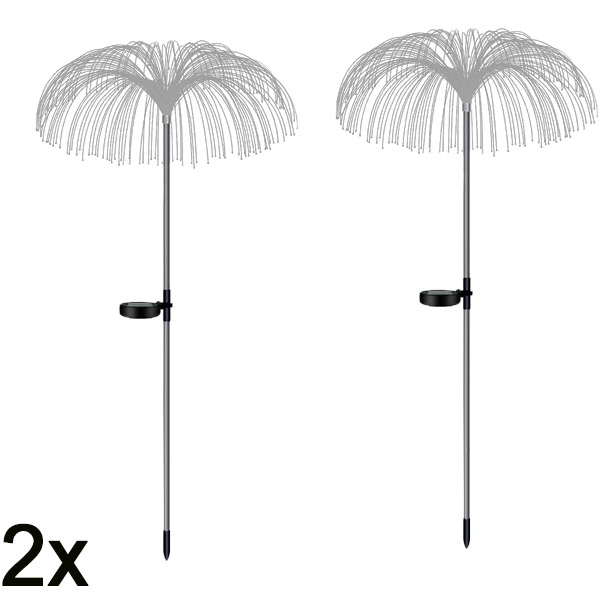 2x Luces solares de jardín tropical | LUMIPALM